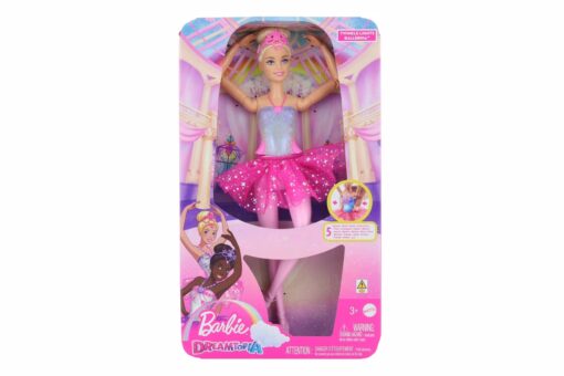 Mattel Barbie svítící magická baletka s růžovou sukní