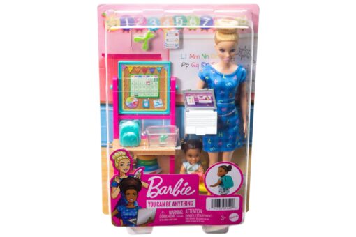 Mattel Barbie Povolání herní set s panenkou - učitelka v modrých šatech - Image 2