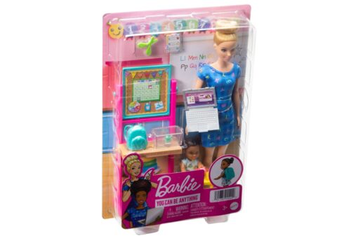 Mattel Barbie Povolání herní set s panenkou - učitelka v modrých šatech - Image 3